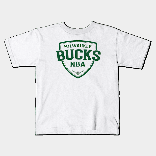 Milwaukee Bucks Crest Kids T-Shirt by monitormonkey